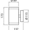 SEINÄVALAISIN ULKO ALPPILA XL IP44 GU10 2X35W VA - Image 2